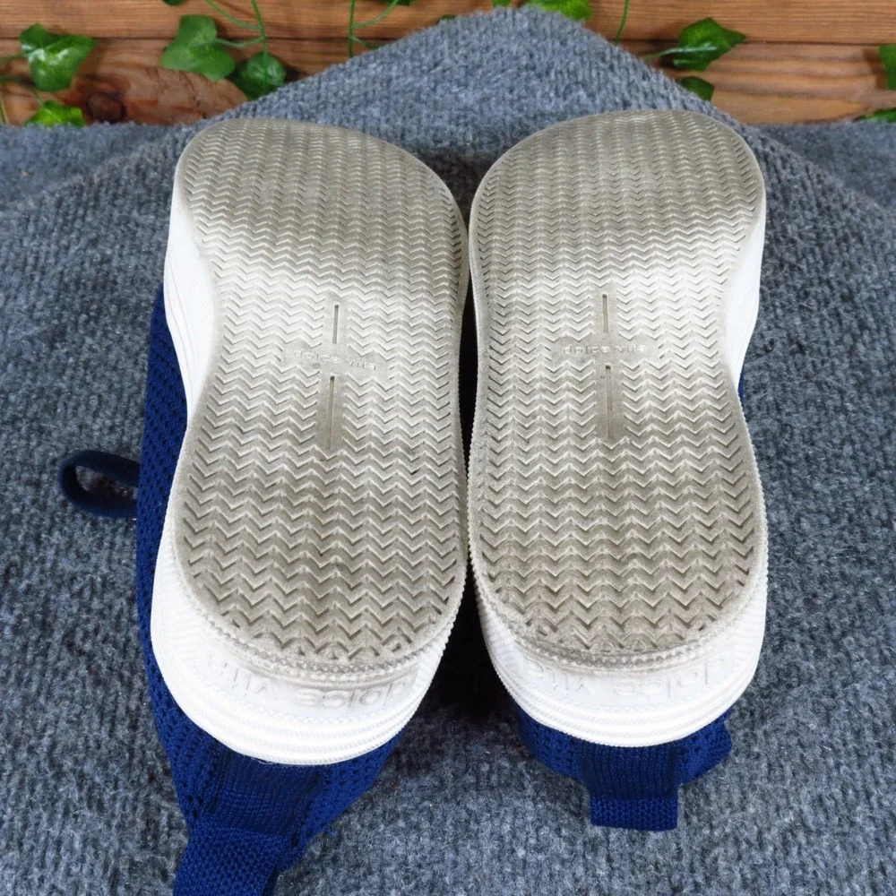Dolce Vita Zina Women Fashion Sneaker Size 8.5 Athletic Walking Navy Blue Knit